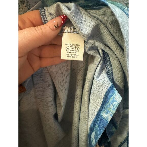 OneWorld Smocked Floral Tunic Top – Size L - Picture 5 of 8